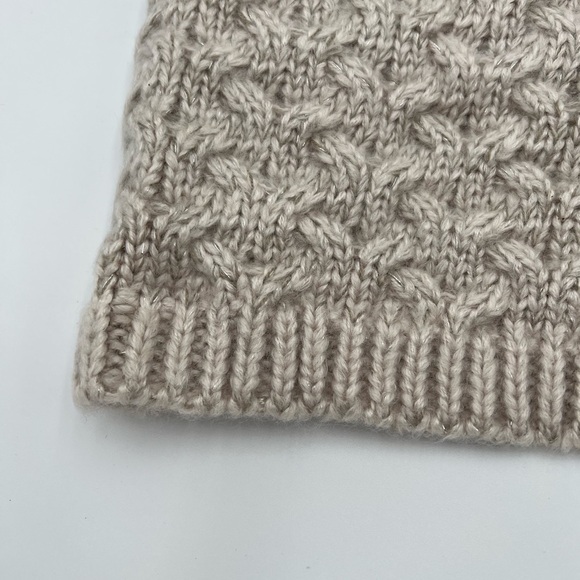 Top Paw Taupe/Silver Cable Knit Dog Sweater with Flowers XL NWT - Picture 4 of 10